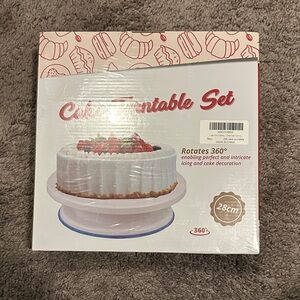 Cake Turntable Set - White